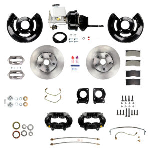 Ford Kelsey-Hayes Type 4 piston Caliper Power Disc Brake Kit V8 - Manual or Power Steering - Auto or Manual Transmission (1965 1966) Mustang