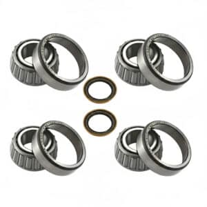 Mustang Front Axle Small Bearing Set - Inner and Outer with Races and Seals | Services Both Front Wheels | Timken - Made in the USA